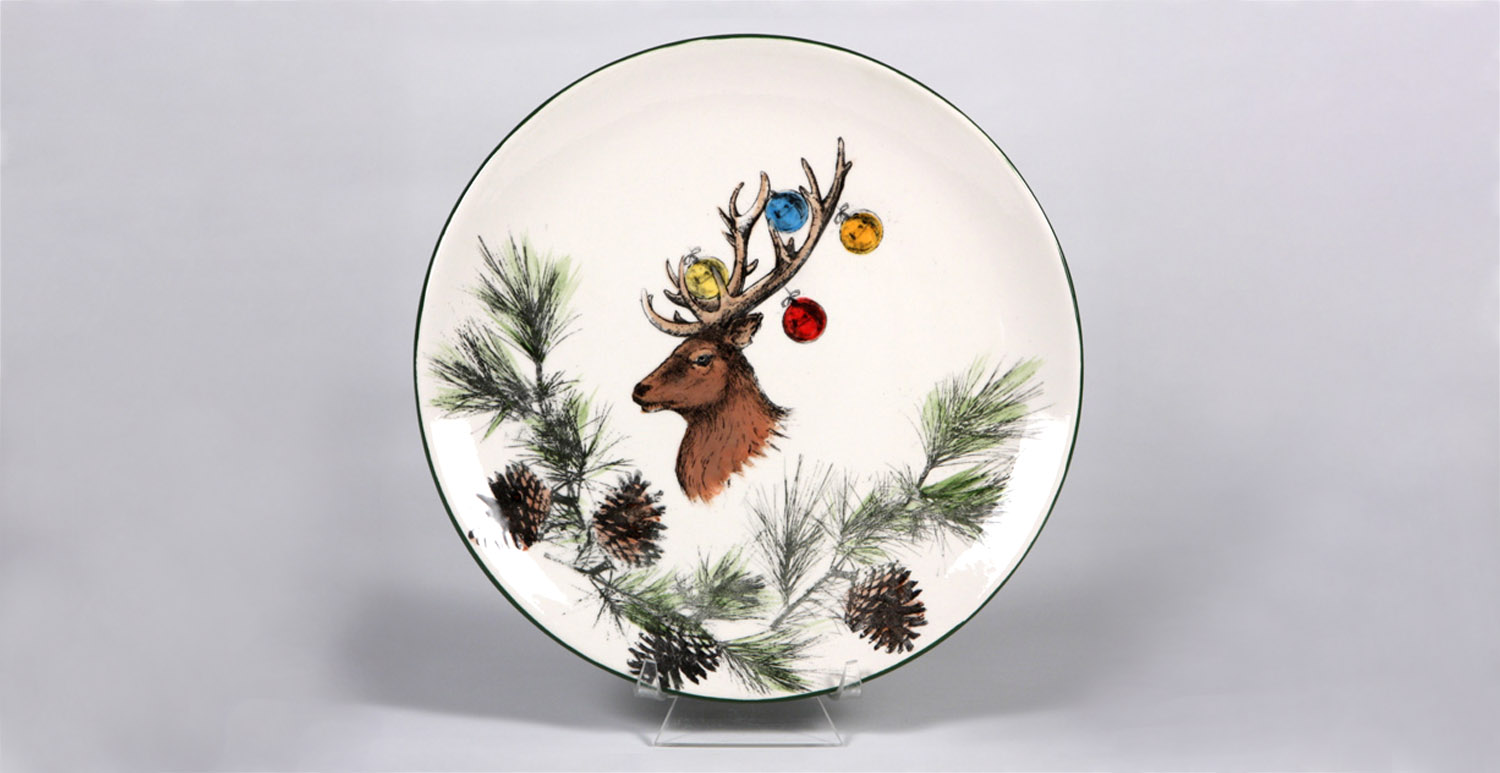 Woodland Christmas Plates