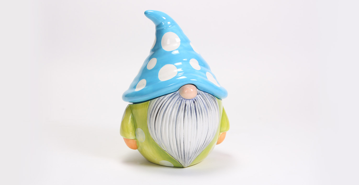 Polka Dot Gnome Jar