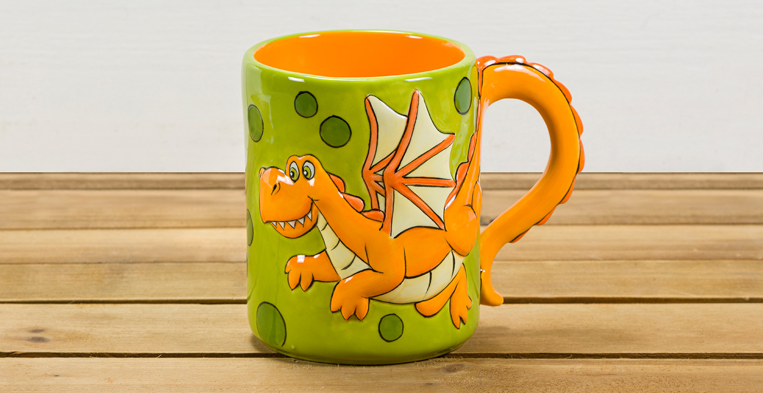 Orange Dragon Mug