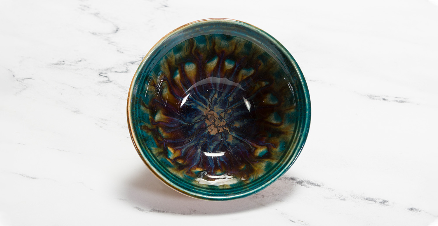 Peacock Glaze Bowl