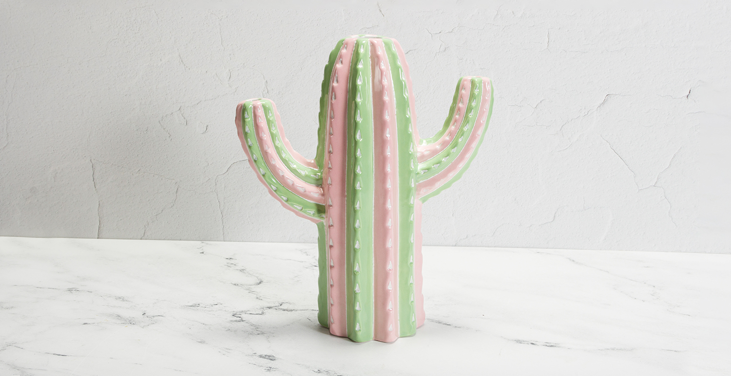 Pink and Green Cacti