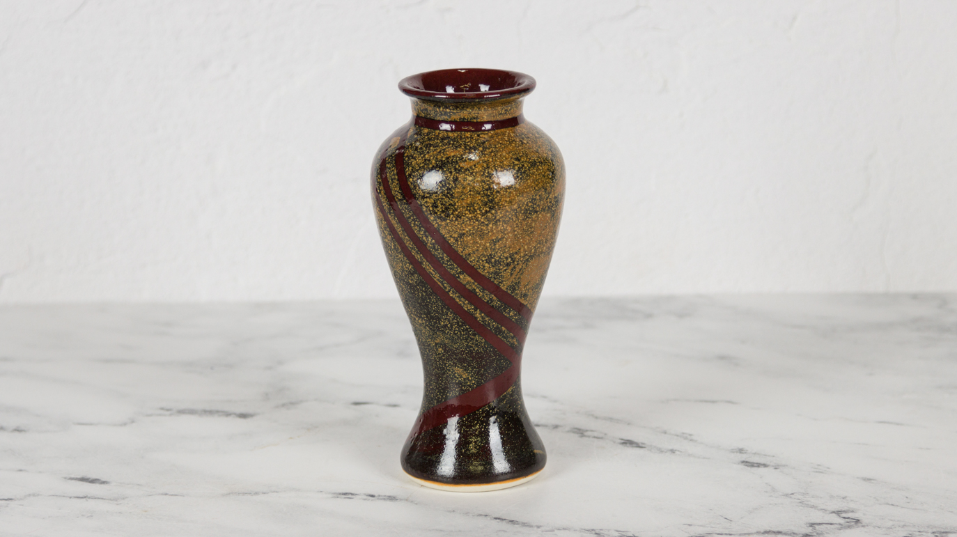 Cordovan and Rutile Wash Vase Mayco