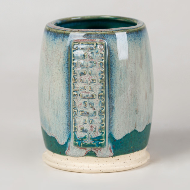 SW-131 Birch over SW-224 Tropical Teal on EG-002 Speckled Buff Engobe