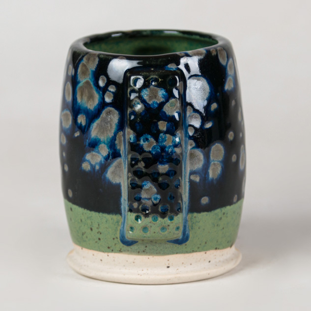 SW-181 Night Moth over SW-224 Tropical Teal on EG-002 Speckled Buff Engobe