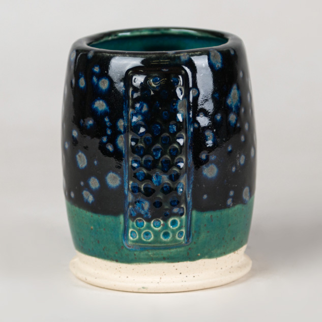 SW-181 Night Moth over SW-224 Tropical Teal on EG-002 Speckled Buff Engobe