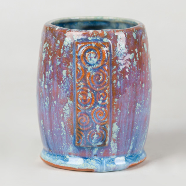 SW-118 Sea Salt over SW-212 Peacock on EG-007 Terracotta Engobe