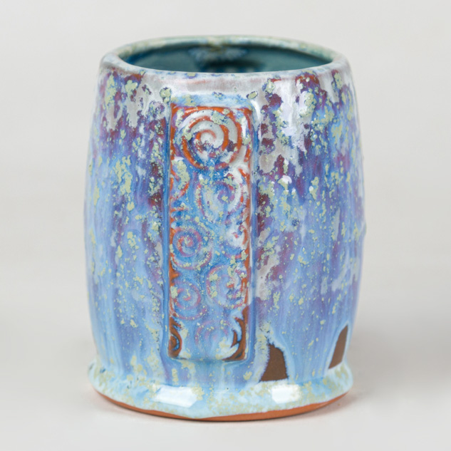 SW-118 Sea Salt over SW-212 Peacock on EG-007 Terracotta Engobe