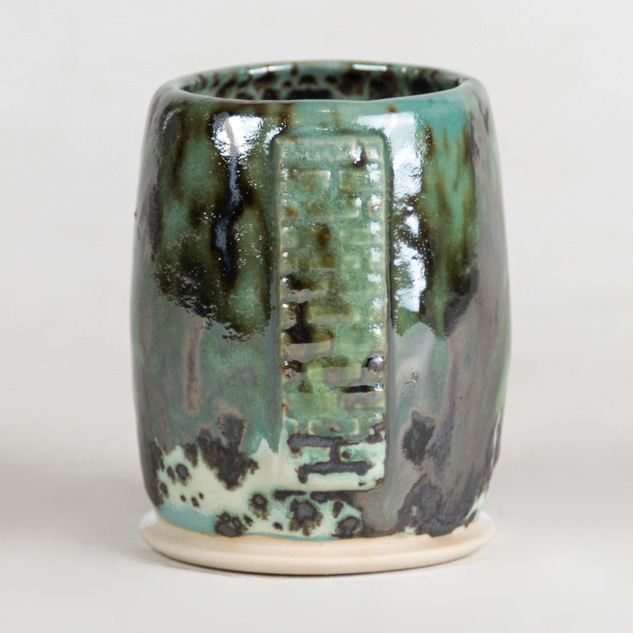 SW-253 Green Opal over SW-147 Moonscape