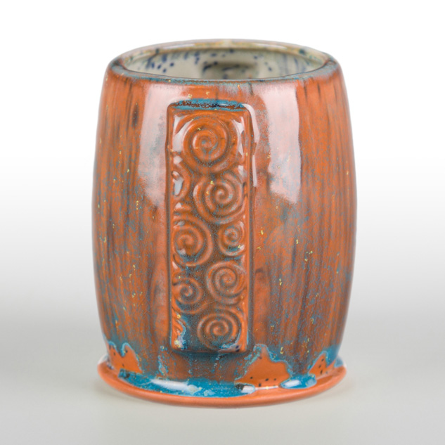 SW-195 Riptide over SW-221 Mint Speck on EG-007 Terracotta Engobe