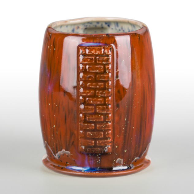 SW-223 Milk Glass over SW-221 Mint Speck on EG-003 Brick Red Engobe