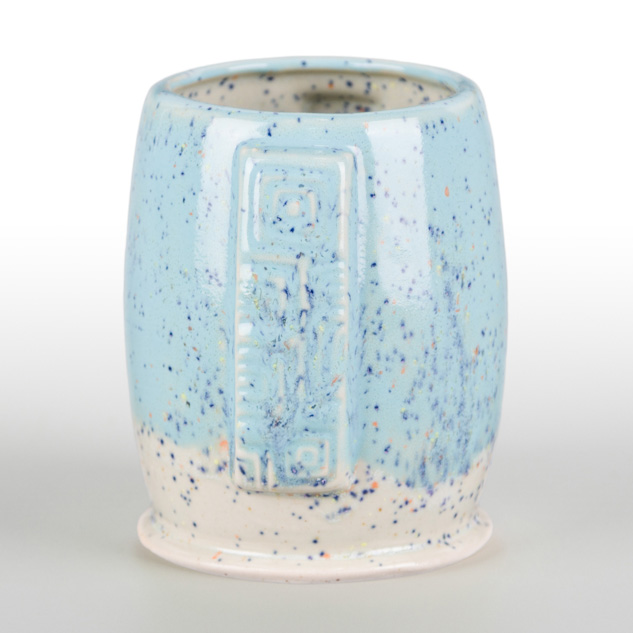 SW-515 Aqua Gloss over SW-221 Mint Speck on EG-002 Speckled Buff Engobe