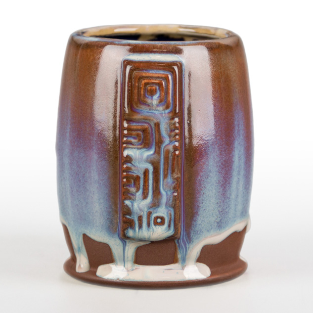 SW-106 Alabaster over SW-223 Milk Glass on EG-003 Brick Red Engobe