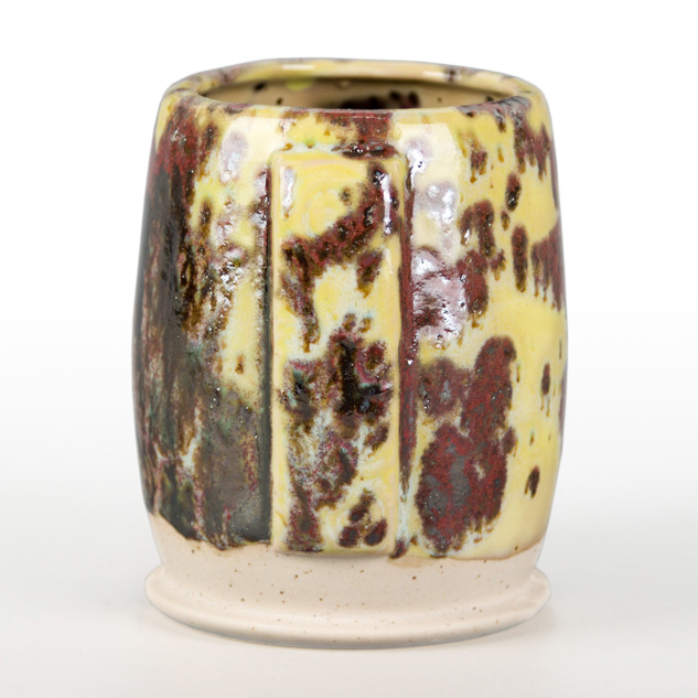 SW-222 Green Jasper over SW-502 Yellow Gloss on EG-002 Speckled Buff Engobe