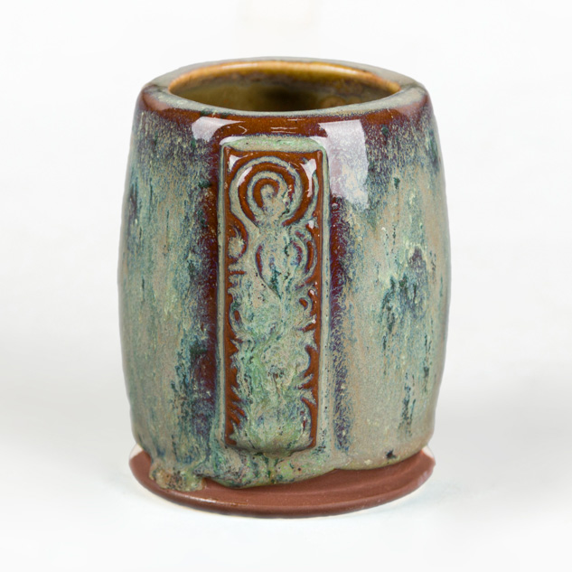 SW-148 Lime Shower over SW-127 Olivine on EG-003 Brick Red Engobe